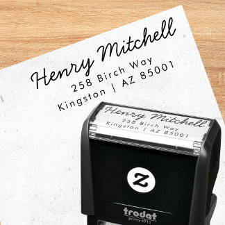 Eenvoudige Elegante Huisadres Zelfinkende Stempel