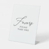 Eenvoudige Elegante Huwelijksgunsten Reclamebord Met Voetstuk (Voorkant)