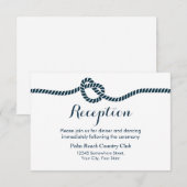 Eenvoudige & Elegante Huwelijksreceptie met de Kno Informatiekaartje (Voorkant / Achterkant)