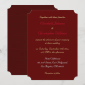 Eenvoudige Elegante Huwelijksuitnodigingkaart op m Kaart (Voorkant / Achterkant)