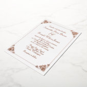 Eenvoudige elegante ingelijst Folie bruiloft uitno Folie Uitnodiging (Gedraaid)