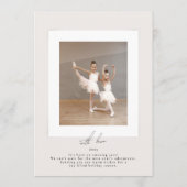 Eenvoudige elegante ingelijste foto lijst Merry Ch Feestdagenkaart (Achterkant)