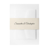 Eenvoudige elegante ivoor of crème gekleurde bruil uitnodigingen wikkel (Voorkant Voorbeeld)