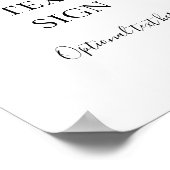 Eenvoudige elegante kaarten en aangepaste cadeaus poster (Hoek)