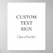 Eenvoudige elegante kaarten en aangepaste cadeaus poster (Voorkant)