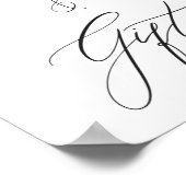 Eenvoudige elegante Kaarten voor kalligrafie Poster (Hoek)