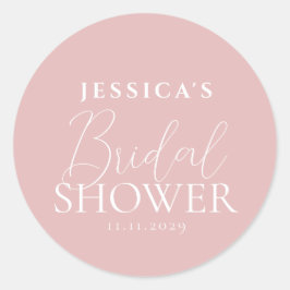 Eenvoudige Elegante Kalligrafie Bruidsmeisjesfeest Ronde Sticker