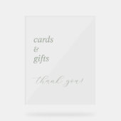 Eenvoudige elegante kalligrafie bruiloft Acryl Tek Acryl Bord (Voorkant)