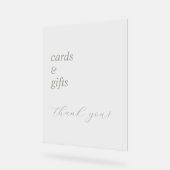 Eenvoudige elegante kalligrafie bruiloft Acryl Tek Acryl Bord (Hoek)