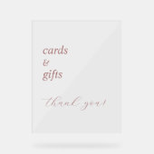 Eenvoudige elegante kalligrafie bruiloft Acryl Tek Bord (Voorkant)