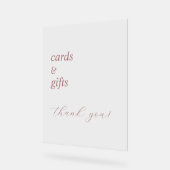 Eenvoudige elegante kalligrafie bruiloft Acryl Tek Bord (Hoek)