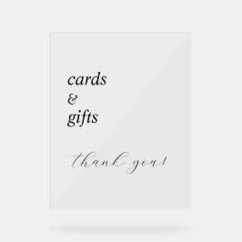 Eenvoudige elegante kalligrafie bruiloft Acryl Tek Bord