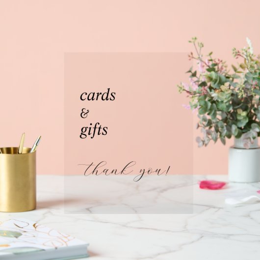 Eenvoudige elegante kalligrafie bruiloft Acryl Tek Bord (Huwelijk)