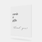 Eenvoudige elegante kalligrafie bruiloft Acryl Tek Bord (Hoek)