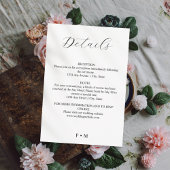 Eenvoudige elegante kalligrafie bruiloft behuizing informatiekaartje