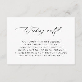 Eenvoudige elegante kalligrafie bruiloft die goed  informatiekaartje