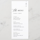 Eenvoudige elegante kalligrafie bruiloft menu's (Voorkant)