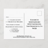 Eenvoudige Elegante Kalligrafie Bruiloft RSVP Briefkaart (Achterkant)