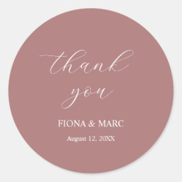 Eenvoudige elegante kalligrafie bruiloft sticker