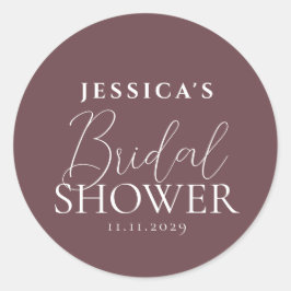 Eenvoudige Elegante Kalligrafie Bruiloft Uitnodigi Ronde Sticker