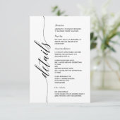 Eenvoudige Elegante Kalligrafie Details bijgevoegd Informatiekaartje (Staand voorkant)