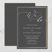 Eenvoudige elegante kalligrafie die we maken kaart (Voorkant / Achterkant)