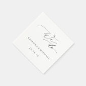 Eenvoudige elegante kalligrafie die we maken servet (Hoek)