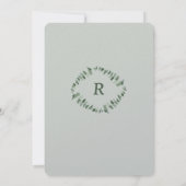 Eenvoudige Elegante Kalligrafie Eucalyptus Bruilof (Achterkant)