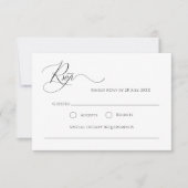 Eenvoudige elegante kalligrafie Faux Gold Fairy Ta RSVP Kaartje (Voorkant)