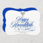 Eenvoudige elegante kalligrafie happy hanukkah feestdagenkaart<br><div class="desc">Eenvoudige elegante kalligrafie happy hanukkah Holiday Card</div>