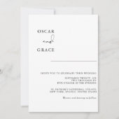 Eenvoudige elegante kalligrafie in één keer kaart (Voorkant)