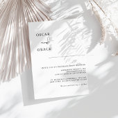 Eenvoudige elegante kalligrafie in één keer kaart