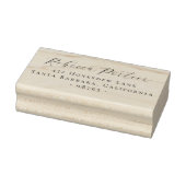 Eenvoudige elegante kalligrafie Minimale retour ad Rubberstempel (Stempel)