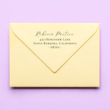 Eenvoudige Elegante Kalligrafie Modern Retouradres