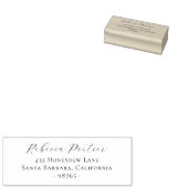 Eenvoudige Elegante Kalligrafie Modern Retouradres Rubberstempel (Gestempeld)