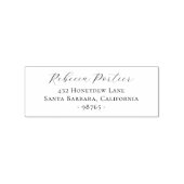 Eenvoudige Elegante Kalligrafie Modern Retouradres Rubberstempel (Afrduk)