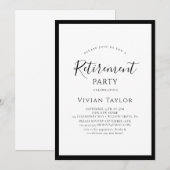 Eenvoudige elegante kalligrafie script pensioen pa kaart (Voorkant / Achterkant)