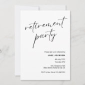 Eenvoudige elegante kalligrafie script pensioen pa kaart (Voorkant)