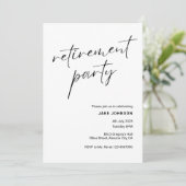Eenvoudige elegante kalligrafie script pensioen pa kaart (Staand voorkant)