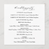 Eenvoudige elegante kalligrafie Typografie Black W Programmakaart (Achterkant)