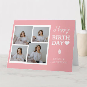 Eenvoudige elegante kalligrafie verjaardag stijlvo kaart