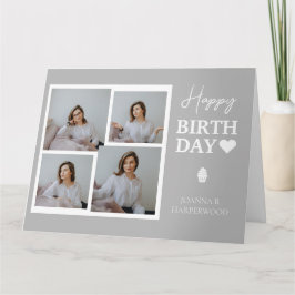 Eenvoudige elegante kalligrafie verjaardag stijlvo kaart