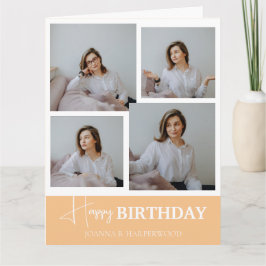 Eenvoudige elegante kalligrafie verjaardag stijlvo kaart