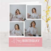 Eenvoudige elegante kalligrafie verjaardag stijlvo kaart (Gele Bloem)