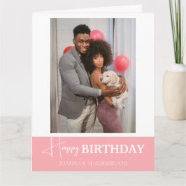 Eenvoudige elegante kalligrafie verjaardag stijlvo kaart