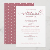 Eenvoudige Elegante Kalligrafie Virtuele bruiloft Kaart (Voorkant / Achterkant)