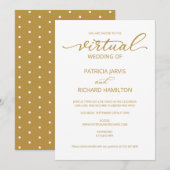 Eenvoudige Elegante Kalligrafie Virtuele bruiloft Kaart (Voorkant / Achterkant)