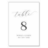 Eenvoudige Elegante Kalligrafie Zwart & Wit Huweli Kaart (Voorkant)