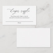 Eenvoudige elegante kalligrafielenaffle informatiekaartje (Voorkant / Achterkant)