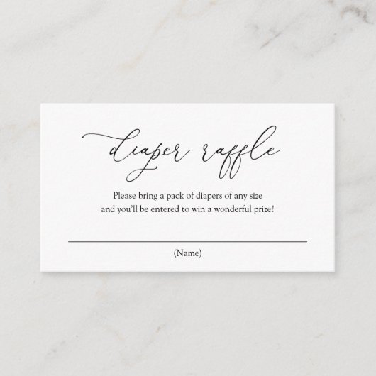 Eenvoudige elegante kalligrafielenaffle informatiekaartje (Voorkant)